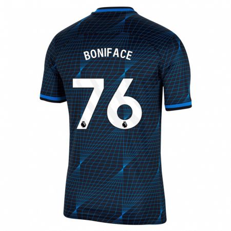 Kandiny Enfant Maillot Somto Boniface #76 Bleu Foncé Tenues Extérieur 2023/24 T-Shirt