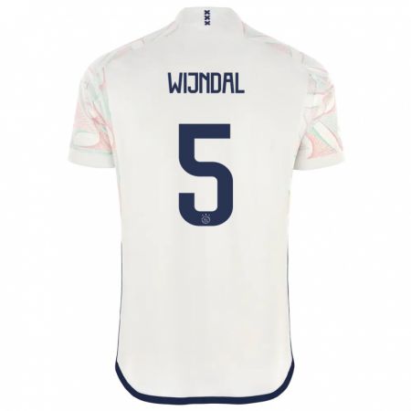 Kandiny Enfant Maillot Owen Wijndal #5 Blanc Tenues Extérieur 2023/24 T-Shirt