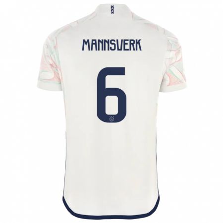 Kandiny Enfant Maillot Sivert Mannsverk #6 Blanc Tenues Extérieur 2023/24 T-Shirt