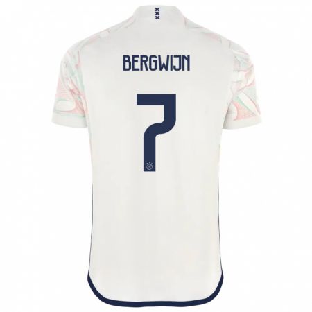 Kandiny Enfant Maillot Steven Bergwijn #7 Blanc Tenues Extérieur 2023/24 T-Shirt