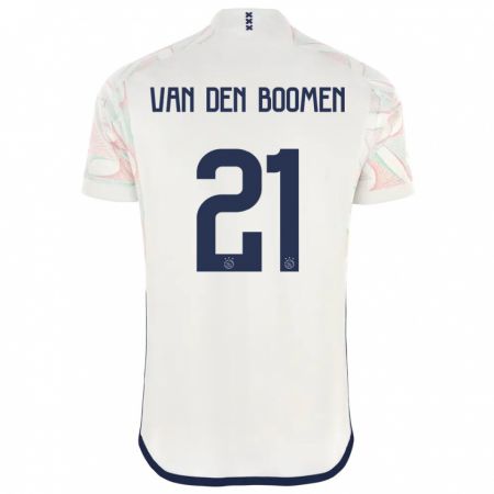 Kandiny Enfant Maillot Branco Van Den Boomen #21 Blanc Tenues Extérieur 2023/24 T-Shirt