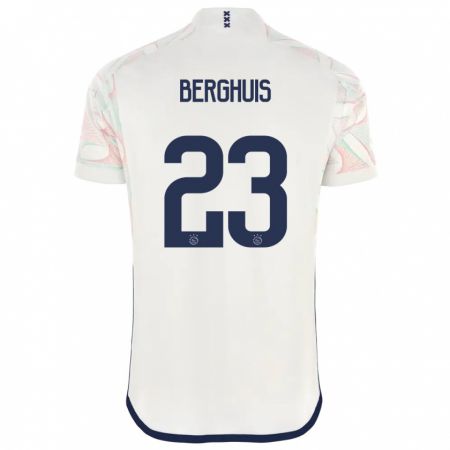 Kandiny Enfant Maillot Steven Berghuis #23 Blanc Tenues Extérieur 2023/24 T-Shirt