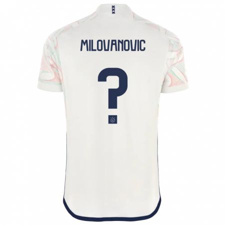 Kandiny Enfant Maillot Mateja Milovanovic #0 Blanc Tenues Extérieur 2023/24 T-Shirt