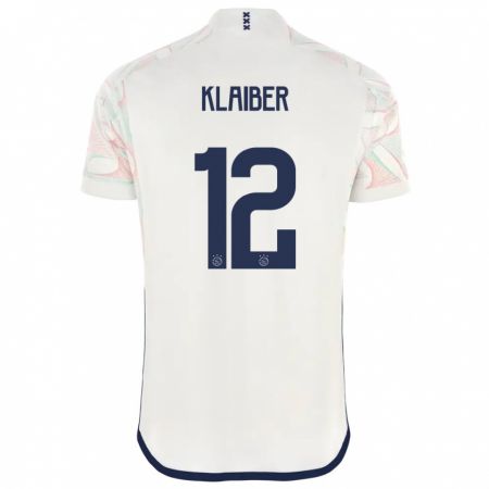 Kandiny Enfant Maillot Sean Klaiber #12 Blanc Tenues Extérieur 2023/24 T-Shirt