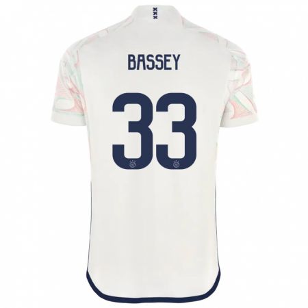 Kandiny Enfant Maillot Calvin Bassey #33 Blanc Tenues Extérieur 2023/24 T-Shirt