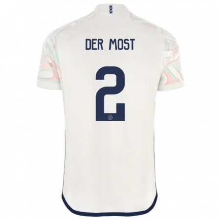 Kandiny Enfant Maillot Liza Van Der Most #2 Blanc Tenues Extérieur 2023/24 T-Shirt
