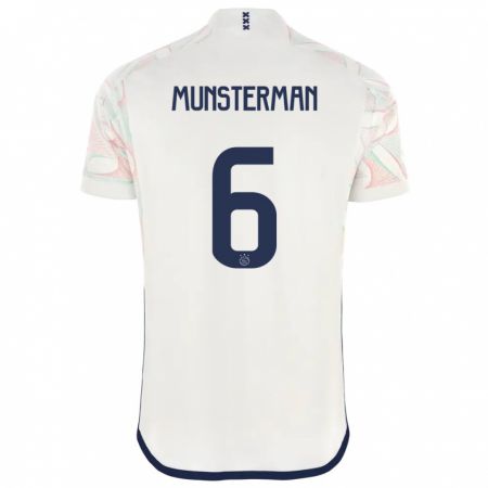 Kandiny Enfant Maillot Marthe Munsterman #6 Blanc Tenues Extérieur 2023/24 T-Shirt