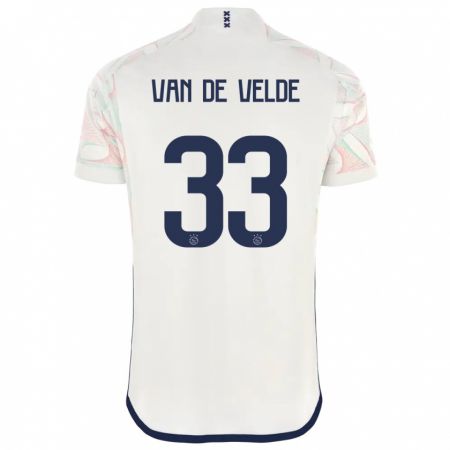 Kandiny Enfant Maillot Jonna Van De Velde #33 Blanc Tenues Extérieur 2023/24 T-Shirt
