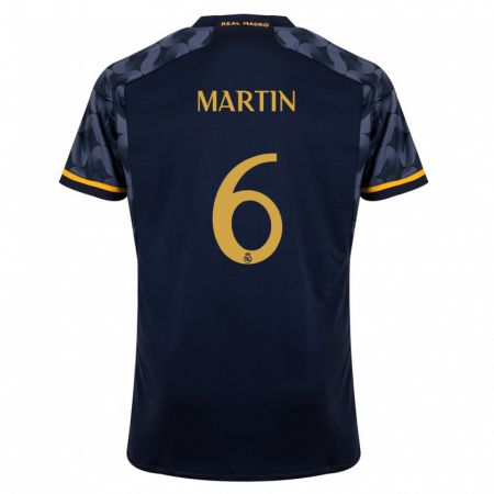 Kandiny Enfant Maillot Mario Martín #6 Bleu Foncé Tenues Extérieur 2023/24 T-Shirt