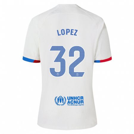 Kandiny Enfant Maillot Fermín López #32 Blanc Tenues Extérieur 2023/24 T-Shirt