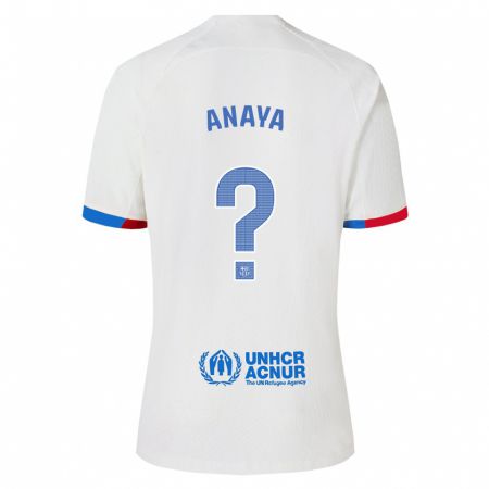 Kandiny Enfant Maillot Joan Anaya #0 Blanc Tenues Extérieur 2023/24 T-Shirt