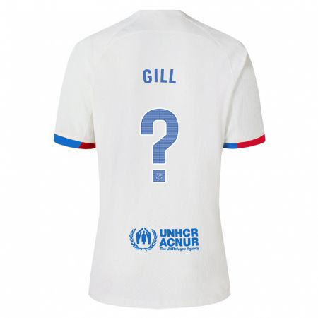 Kandiny Enfant Maillot Adrian Gill #0 Blanc Tenues Extérieur 2023/24 T-Shirt