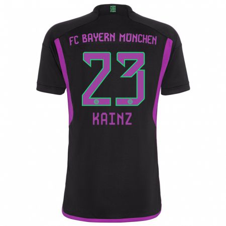 Kandiny Enfant Maillot Manuel Kainz #23 Noir Tenues Extérieur 2023/24 T-Shirt