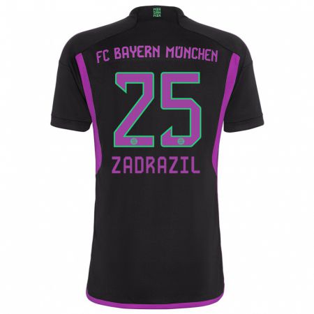 Kandiny Enfant Maillot Sarah Zadrazil #25 Noir Tenues Extérieur 2023/24 T-Shirt