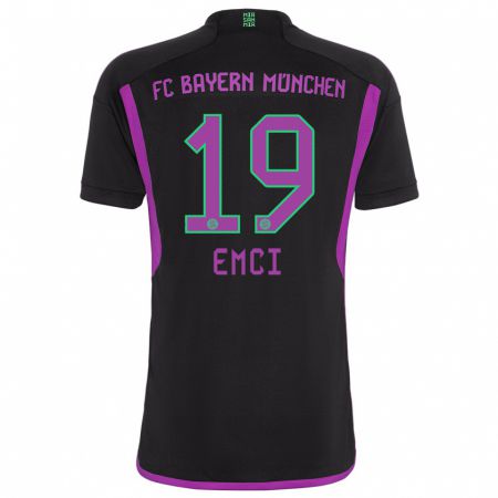 Kandiny Enfant Maillot Ben Emci #19 Noir Tenues Extérieur 2023/24 T-Shirt