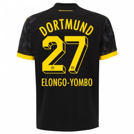 Kandiny Enfant Maillot Rodney Elongo-Yombo #27 Noir Tenues Extérieur 2023/24 T-Shirt