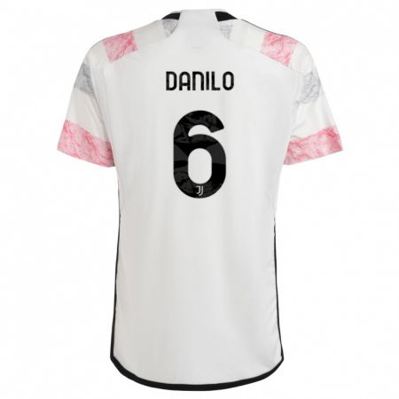 Kandiny Enfant Maillot Danilo #6 Blanc Rose Tenues Extérieur 2023/24 T-Shirt