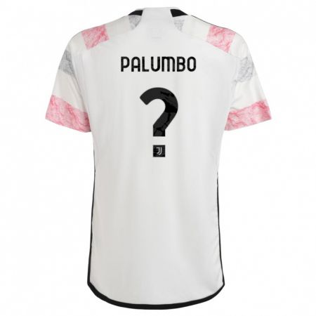 Kandiny Enfant Maillot Martin Palumbo #0 Blanc Rose Tenues Extérieur 2023/24 T-Shirt