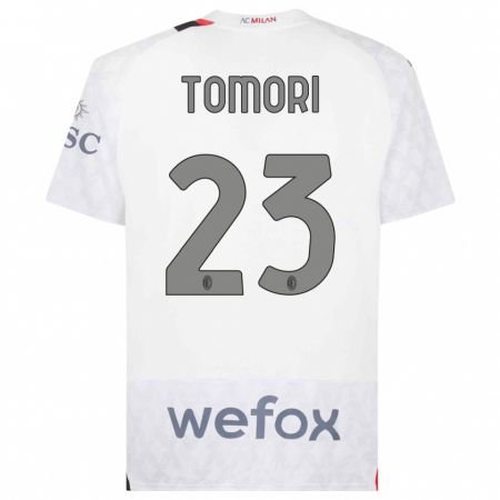Kandiny Enfant Maillot Fikayo Tomori #23 Blanc Tenues Extérieur 2023/24 T-Shirt