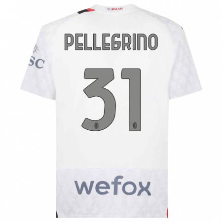 Kandiny Enfant Maillot Marco Pellegrino #31 Blanc Tenues Extérieur 2023/24 T-Shirt