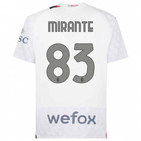 Kandiny Enfant Maillot Antonio Mirante #83 Blanc Tenues Extérieur 2023/24 T-Shirt