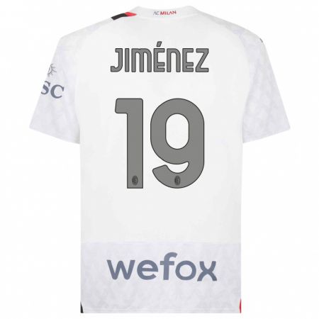 Kandiny Enfant Maillot Álex Jiménez #19 Blanc Tenues Extérieur 2023/24 T-Shirt
