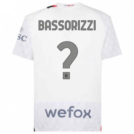 Kandiny Enfant Maillot Carlo Bassorizzi #0 Blanc Tenues Extérieur 2023/24 T-Shirt
