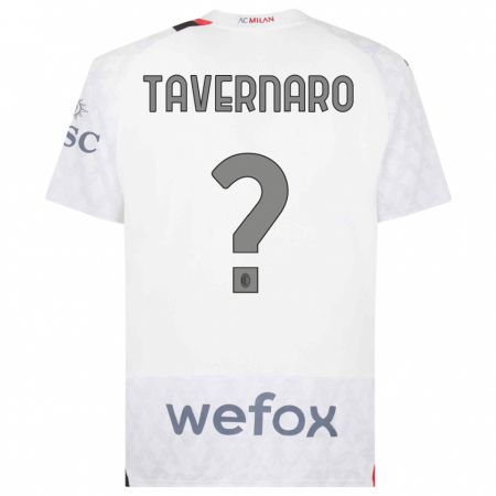 Kandiny Enfant Maillot Federico Tavernaro #0 Blanc Tenues Extérieur 2023/24 T-Shirt