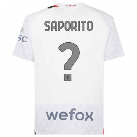 Kandiny Enfant Maillot Riccardo Saporito #0 Blanc Tenues Extérieur 2023/24 T-Shirt
