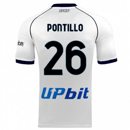 Kandiny Enfant Maillot Pasquale Pontillo #26 Blanc Tenues Extérieur 2023/24 T-Shirt