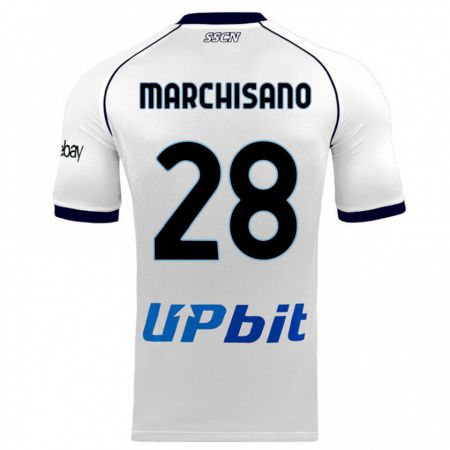 Kandiny Enfant Maillot Matteo Marchisano #28 Blanc Tenues Extérieur 2023/24 T-Shirt