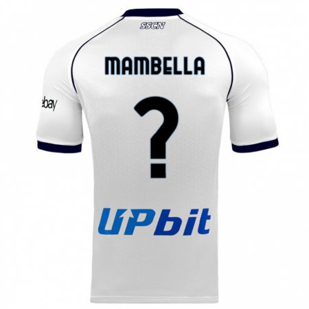 Kandiny Enfant Maillot Andrea Mambella #0 Blanc Tenues Extérieur 2023/24 T-Shirt