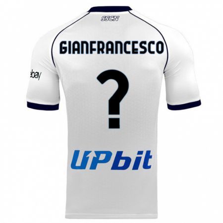 Kandiny Enfant Maillot Sergio Gianfrancesco #0 Blanc Tenues Extérieur 2023/24 T-Shirt