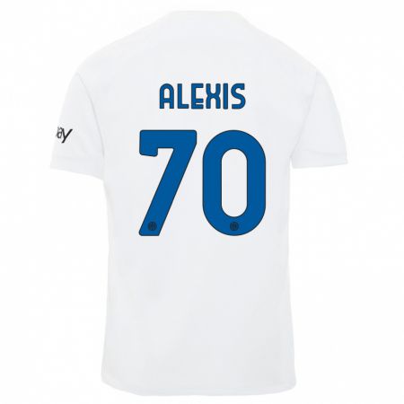 Kandiny Enfant Maillot Alexis Sánchez #70 Blanc Tenues Extérieur 2023/24 T-Shirt