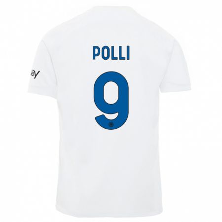 Kandiny Enfant Maillot Elisa Polli #9 Blanc Tenues Extérieur 2023/24 T-Shirt