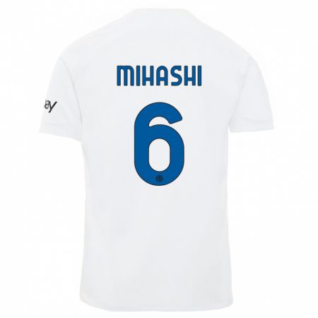 Kandiny Enfant Maillot Mana Mihashi #6 Blanc Tenues Extérieur 2023/24 T-Shirt
