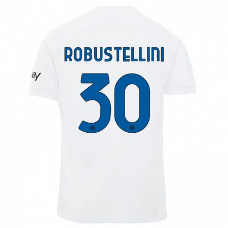 Kandiny Enfant Maillot Chiara Robustellini #30 Blanc Tenues Extérieur 2023/24 T-Shirt