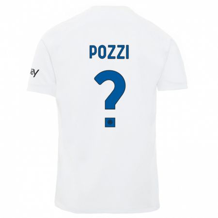 Kandiny Enfant Maillot Andrea Pozzi #0 Blanc Tenues Extérieur 2023/24 T-Shirt