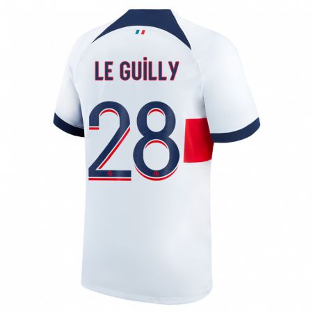 Kandiny Enfant Maillot Jade Le Guilly #28 Blanc Tenues Extérieur 2023/24 T-Shirt
