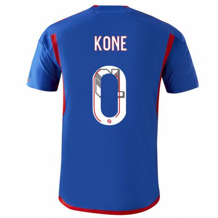 Kandiny Enfant Maillot Youssouf Kone #0 Bleu Rouge Tenues Extérieur 2023/24 T-Shirt