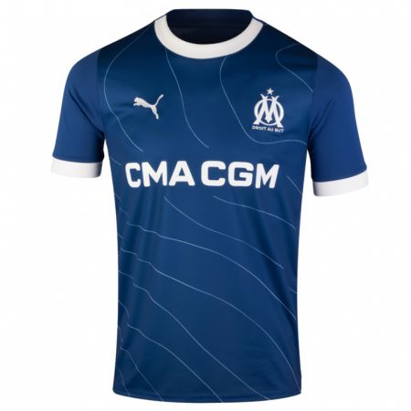 Kandiny Enfant Maillot François Mughe #24 Bleu Foncé Tenues Extérieur 2023/24 T-Shirt