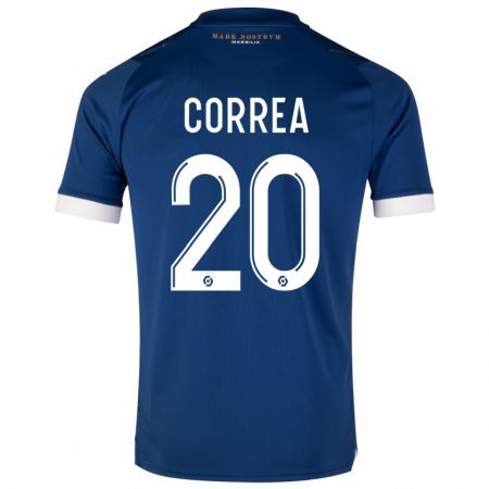 Kandiny Enfant Maillot Joaquín Correa #20 Bleu Foncé Tenues Extérieur 2023/24 T-Shirt
