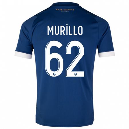Kandiny Enfant Maillot Amir Murillo #62 Bleu Foncé Tenues Extérieur 2023/24 T-Shirt