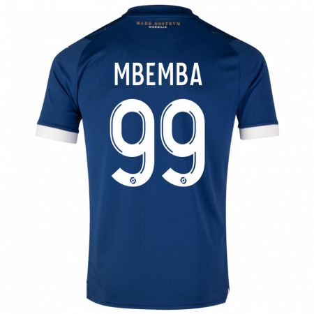 Kandiny Enfant Maillot Chancel Mbemba #99 Bleu Foncé Tenues Extérieur 2023/24 T-Shirt
