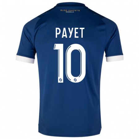 Kandiny Enfant Maillot Dimitri Payet #10 Bleu Foncé Tenues Extérieur 2023/24 T-Shirt