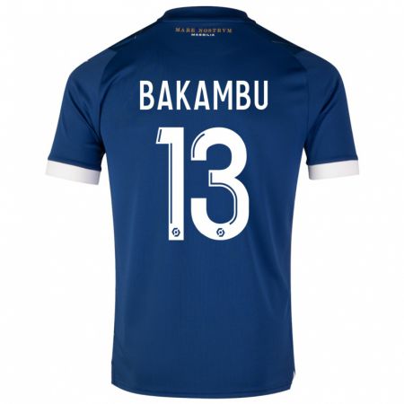 Kandiny Enfant Maillot Cedric Bakambu #13 Bleu Foncé Tenues Extérieur 2023/24 T-Shirt