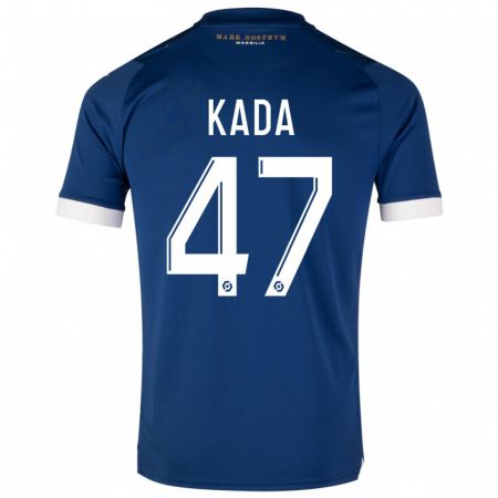 Kandiny Enfant Maillot Joakim Kada #47 Bleu Foncé Tenues Extérieur 2023/24 T-Shirt