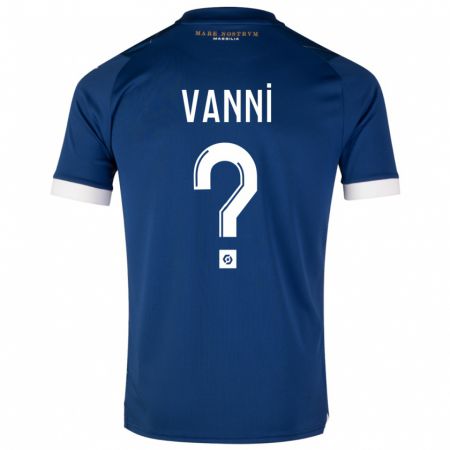 Kandiny Enfant Maillot Fabio Vanni #0 Bleu Foncé Tenues Extérieur 2023/24 T-Shirt
