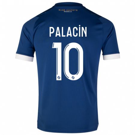 Kandiny Enfant Maillot Sara Palacin #10 Bleu Foncé Tenues Extérieur 2023/24 T-Shirt
