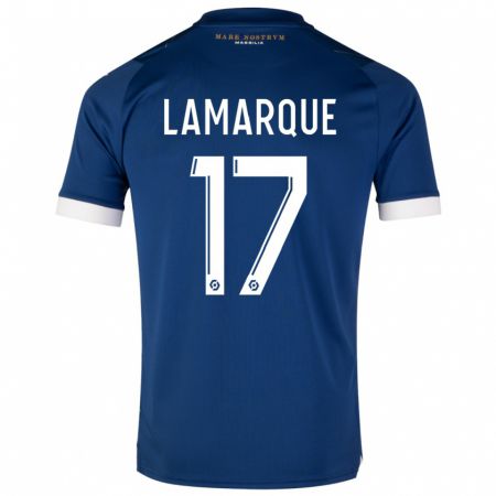 Kandiny Enfant Maillot Alais Lamarque #17 Bleu Foncé Tenues Extérieur 2023/24 T-Shirt